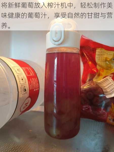 将新鲜葡萄放入榨汁机中,轻松制作美味健康的葡萄汁,享受自然的甘甜与营养。