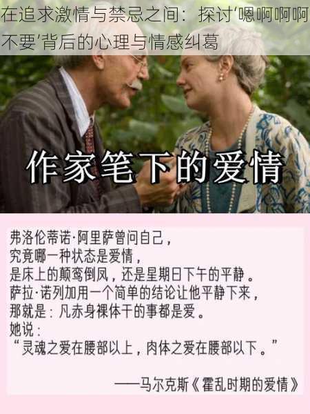 在追求激情与禁忌之间:探讨‘嗯啊啊啊不要’背后的心理与情感纠葛