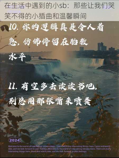 在生活中遇到的小sb:那些让我们哭笑不得的小插曲和温馨瞬间