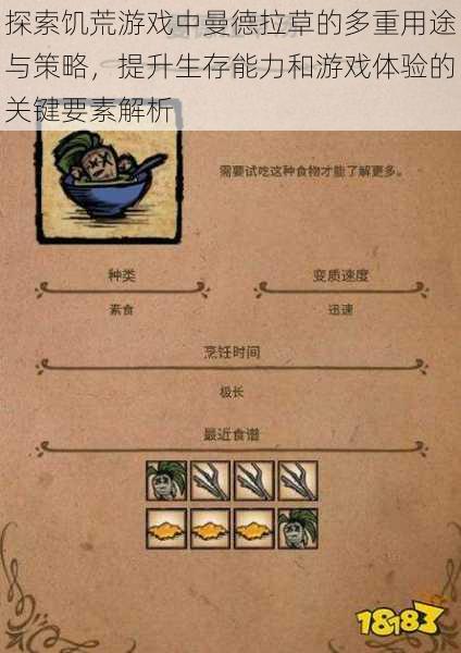 探索饥荒游戏中曼德拉草的多重用途与策略,提升生存能力和游戏体验的关键要素解析