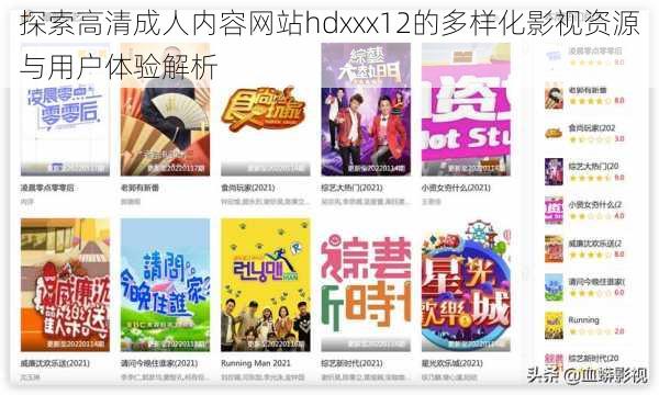 探索高清成人内容网站hdxxx12的多样化影视资源与用户体验解析