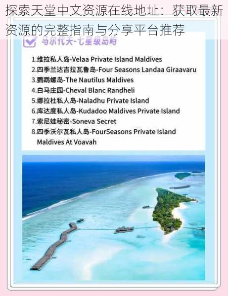 探索天堂中文资源在线地址：获取最新资源的完整指南与分享平台推荐