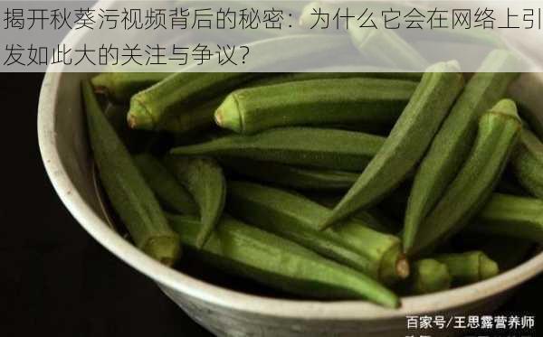 揭开秋葵污视频背后的秘密:为什么它会在网络上引发如此大的关注与争议?