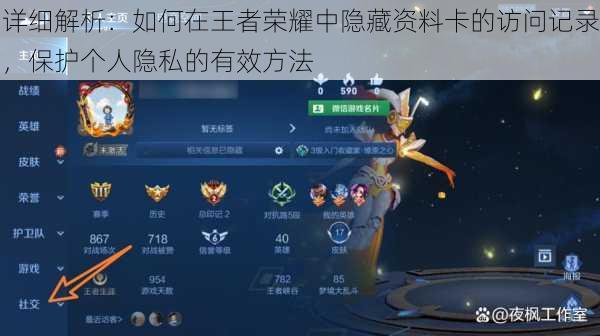 详细解析:如何在王者荣耀中隐藏资料卡的访问记录,保护个人隐私的有效方法