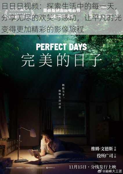 日日日视频:探索生活中的每一天,分享无尽的欢笑与感动,让平凡时光变得更加精彩的影像旅程