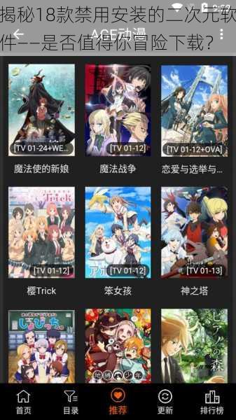 揭秘18款禁用安装的二次元软件——是否值得你冒险下载？