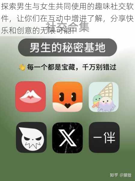 探索男生与女生共同使用的趣味社交软件，让你们在互动中增进了解，分享快乐和创意的无限可能！