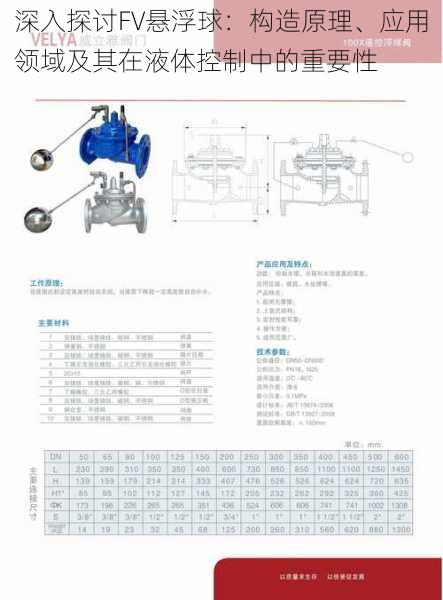 深入探讨FV悬浮球:构造原理、应用领域及其在液体控制中的重要性