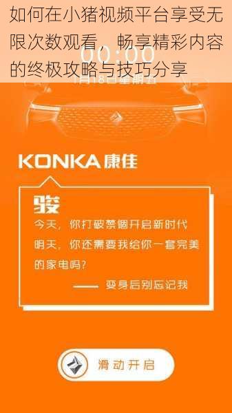 如何在小猪视频平台享受无限次数观看,畅享精彩内容的终极攻略与技巧分享