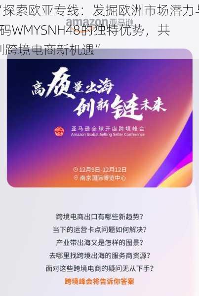 “探索欧亚专线:发掘欧洲市场潜力与S码WMYSNH48的独特优势,共创跨境电商新机遇”
