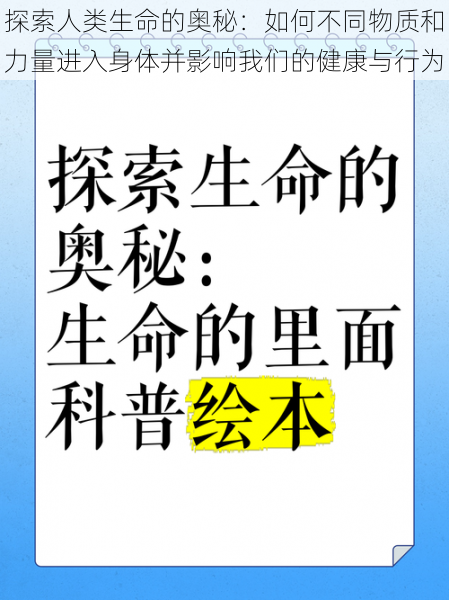 探索人类生命的奥秘:如何不同物质和力量进入身体并影响我们的健康与行为