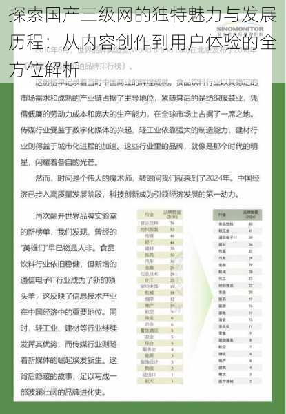 探索国产三级网的独特魅力与发展历程:从内容创作到用户体验的全方位解析