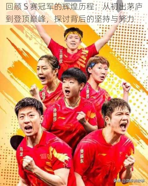 回顾 S 赛冠军的辉煌历程:从初出茅庐到登顶巅峰,探讨背后的坚持与努力
