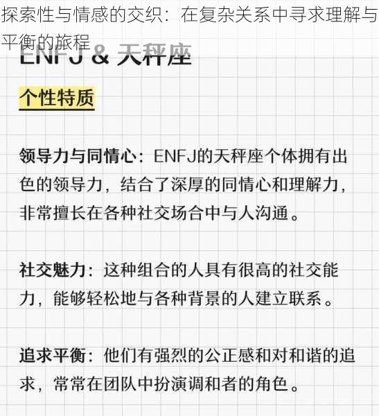 探索性与情感的交织:在复杂关系中寻求理解与平衡的旅程