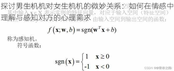 探讨男生机机对女生机机的微妙关系：如何在情感中理解与感知对方的心理需求