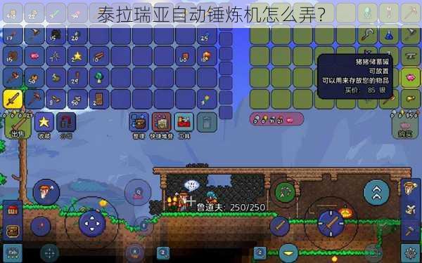 泰拉瑞亚自动锤炼机怎么弄?