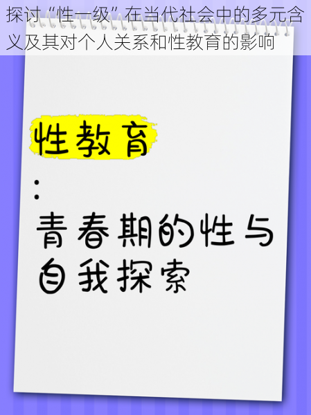 探讨“性一级”在当代社会中的多元含义及其对个人关系和性教育的影响