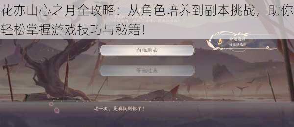 花亦山心之月全攻略:从角色培养到副本挑战,助你轻松掌握游戏技巧与秘籍!