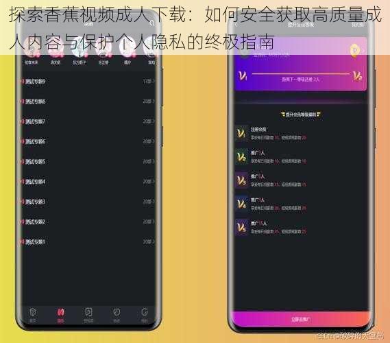 探索香蕉视频成人下载:如何安全获取高质量成人内容与保护个人隐私的终极指南