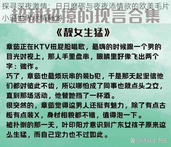 探寻深夜激情:日日磨砺与夜夜添情欲的欧美毛片小说世界尽情畅游