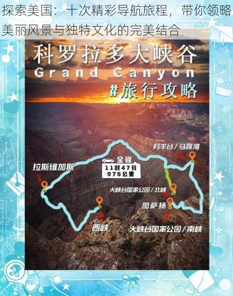 探索美国：十次精彩导航旅程，带你领略美丽风景与独特文化的完美结合