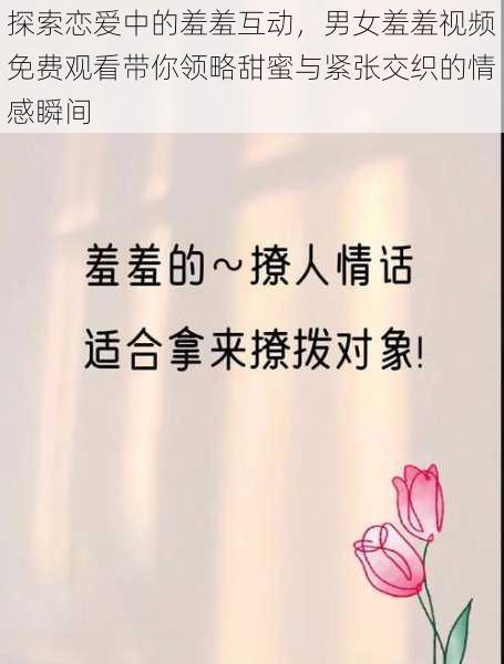探索恋爱中的羞羞互动,男女羞羞视频免费观看带你领略甜蜜与紧张交织的情感瞬间