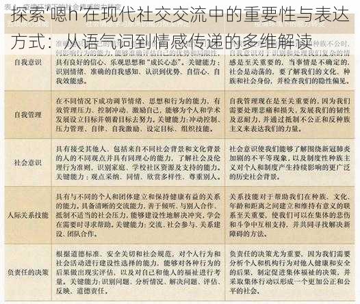 探索‘嗯h’在现代社交交流中的重要性与表达方式:从语气词到情感传递的多维解读