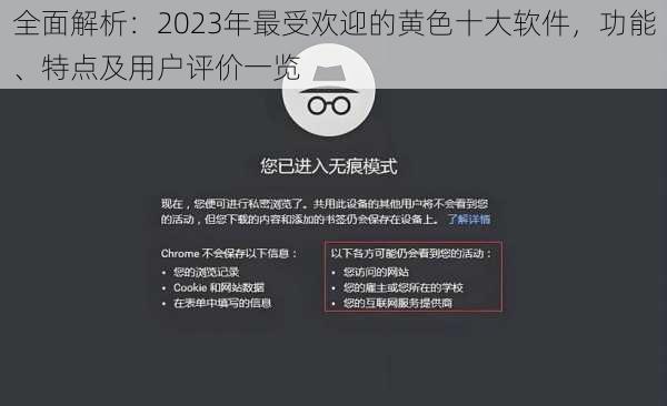 全面解析：2023年最受欢迎的黄色十大软件，功能、特点及用户评价一览