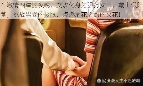 在激情四溢的夜晚，女攻化身为强势女王，戴上假阳茎，挑战男受的极限，点燃菊花之约的火花！