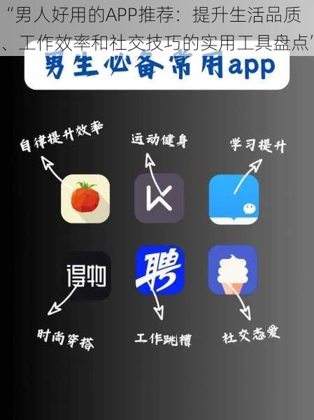 “男人好用的APP推荐：提升生活品质、工作效率和社交技巧的实用工具盘点”