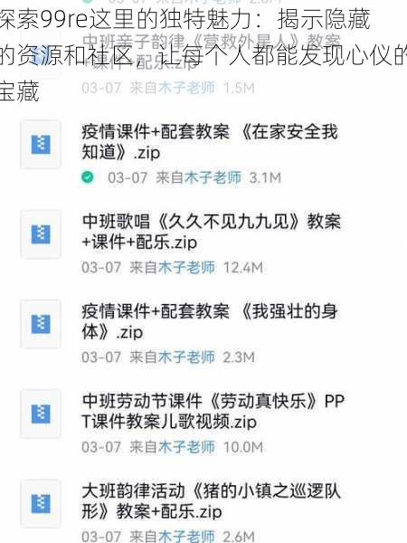 探索99re这里的独特魅力：揭示隐藏的资源和社区，让每个人都能发现心仪的宝藏