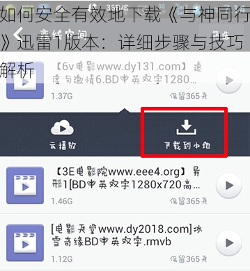 如何安全有效地下载《与神同行》迅雷1版本:详细步骤与技巧解析