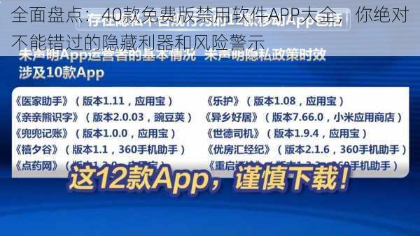 全面盘点:40款免费版禁用软件APP大全,你绝对不能错过的隐藏利器和风险警示