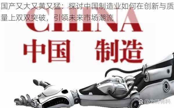 国产又大又黄又猛：探讨中国制造业如何在创新与质量上双双突破，引领未来市场潮流