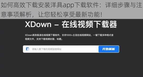 如何高效下载安装洋具app下载软件：详细步骤与注意事项解析，让您轻松享受最新功能！